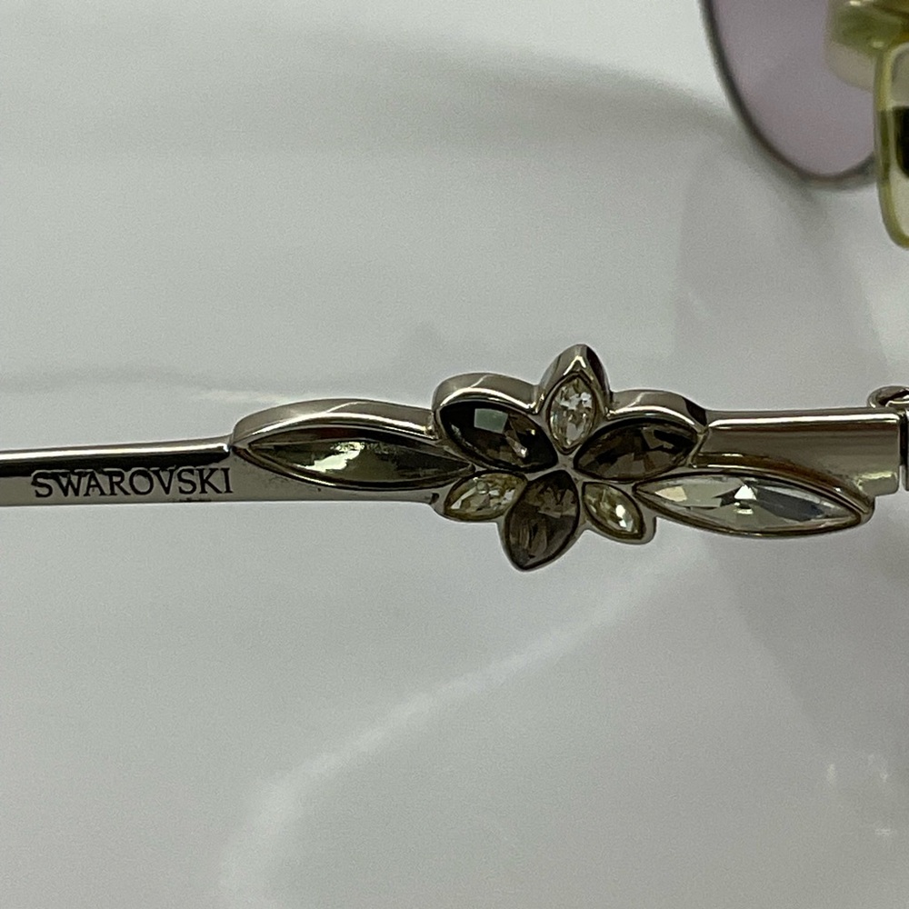 Authentic Swarovski Sunglasses Silver Crystals Av… - image 4